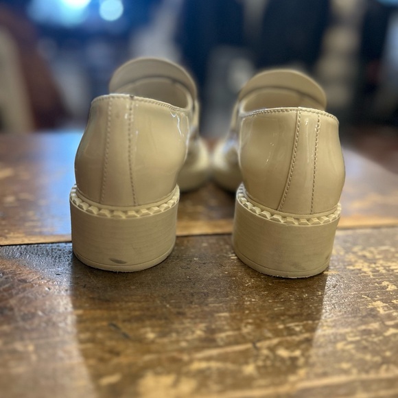 Prada Cream/ ivory Patent Leather Platform Oxford Loafers *5.5 - Picture 8 of 11